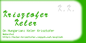 krisztofer keler business card